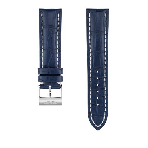 breitling cinturino blu morelato blu strap 18 mm in pelle|Breitling cinturino pelle blu strap 19/17 mm .